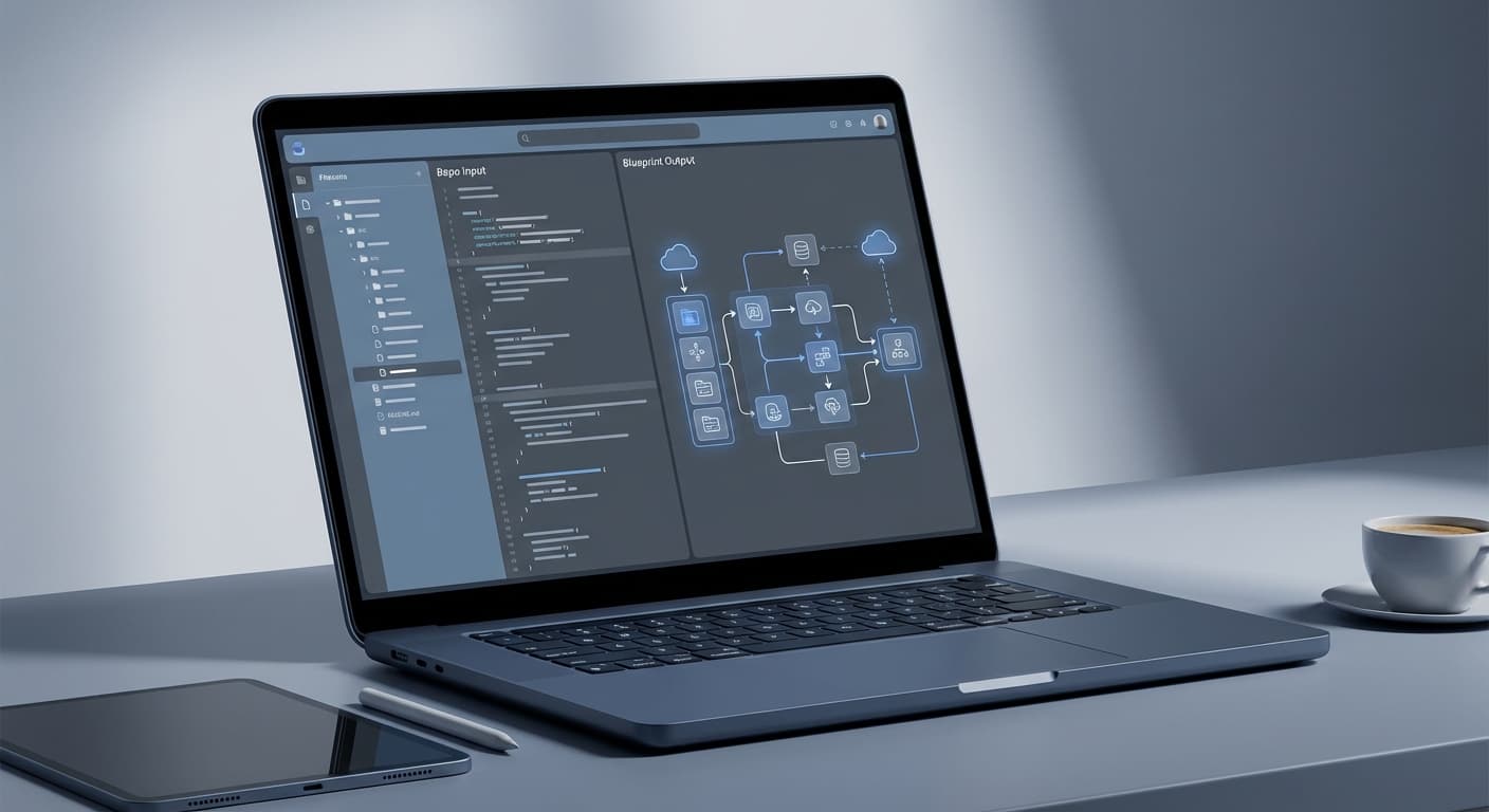 Repo-to-Blueprint AI generation preview